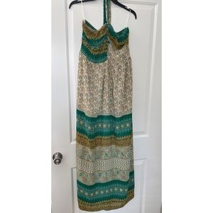 Anthropologie TINY TWIST HALTER MAXI DRESS -SIZE L